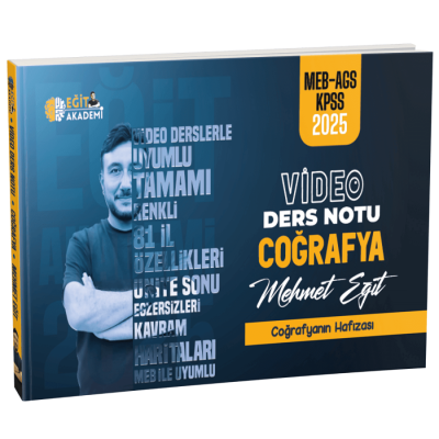 2025 MEB AGS KPSS Coğrafya Video Ders Notları Mehmet Eğit Fotokopi GO - Tüm Sınavlarda Daha İleriye