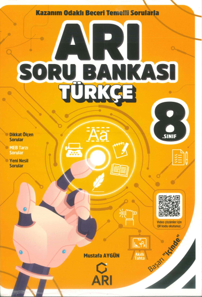 8. Sınıf Türkçe Arı Soru Bankası Fotokopi GO - Tüm Sınavlarda Daha İleriye