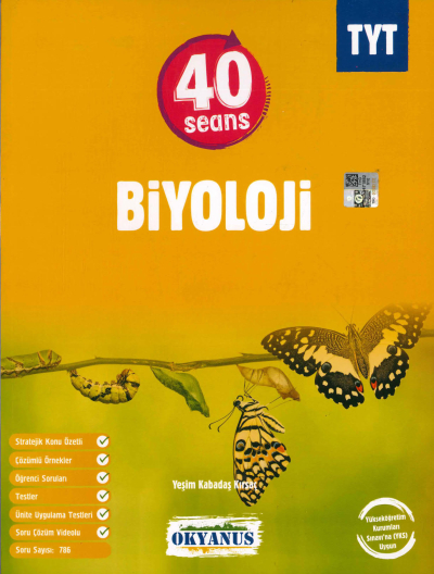 TYT 40 SEANS BİYOLOJİ SORU BANKASI Fotokopi GO - Tüm Sınavlarda Daha İleriye