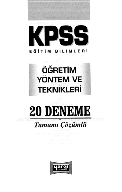 ÖYT SINIF PROGRAM 20Lİ DENEME Fotokopi GO - Tüm Sınavlarda Daha İleriye