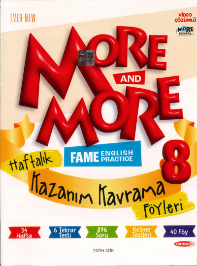 8.Sınıf More More Haftalık Kazanım Kavrama Föyleri 44 Föy Kurmay ELT Fotokopi GO - Tüm Sınavlarda Daha İleriye