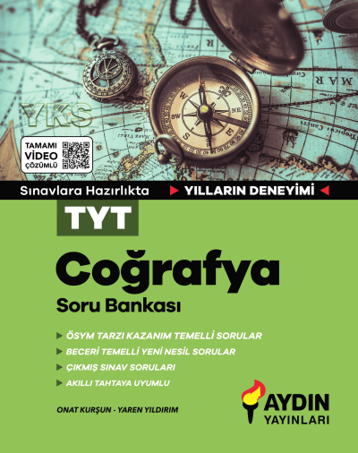 TYT Coğrafya Soru Bankası Aydın Yayınları Fotokopi GO - Tüm Sınavlarda Daha İleriye