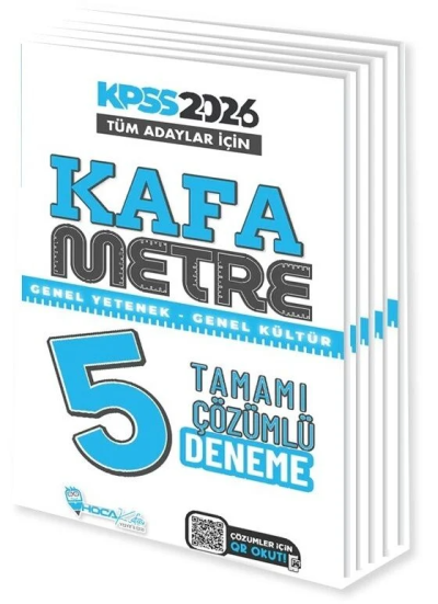2026 KPSS Genel Yetenek Genel Kültür Kafametre 5 Deneme Çözümlü Hoca Kafası Yayınları Fotokopi GO - Tüm Sınavlarda Daha İleriye