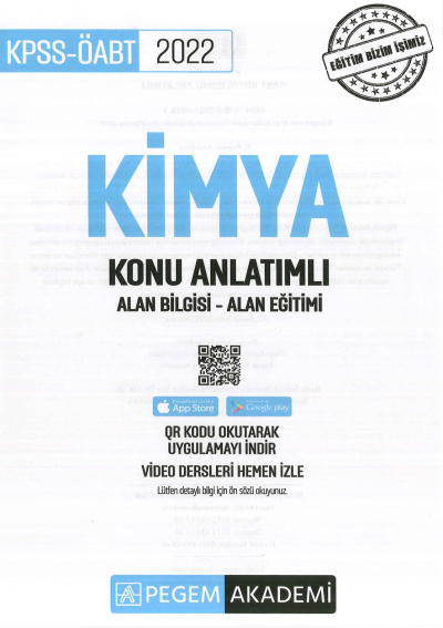 KİMYA KONU ANLATIMLI ALAN BİLGİSİ- ALAN EĞİTİMİ Fotokopi GO - Tüm Sınavlarda Daha İleriye