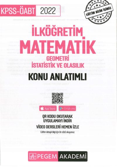 İLKÖĞRETİM MATEMATİK GEOMETRİ- İSTATİSTİK VE OLASILIK KONU ANLATIMLI Fotokopi GO - Tüm Sınavlarda Daha İleriye