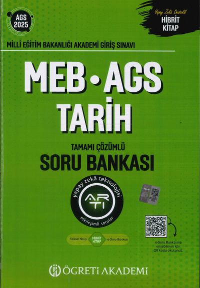 2025 MEB-AGS Tarih Soru Bankası Çözümlü Öğreti Akademi Yayınları Fotokopi GO - Tüm Sınavlarda Daha İleriye