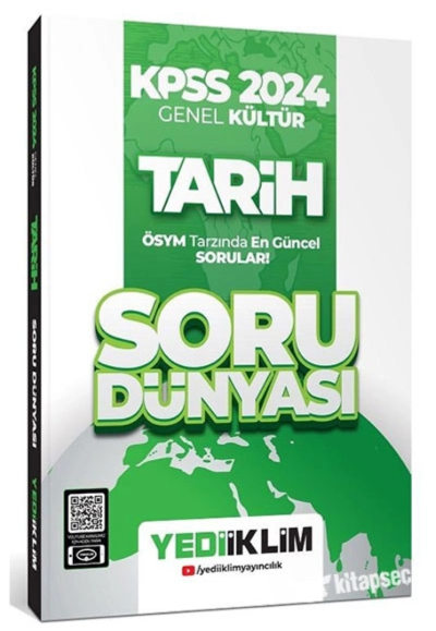 2024 KPSS Tarih Soru Dünyası Soru Bankası Yediiklim Yayınları Fotokopi GO - Tüm Sınavlarda Daha İleriye