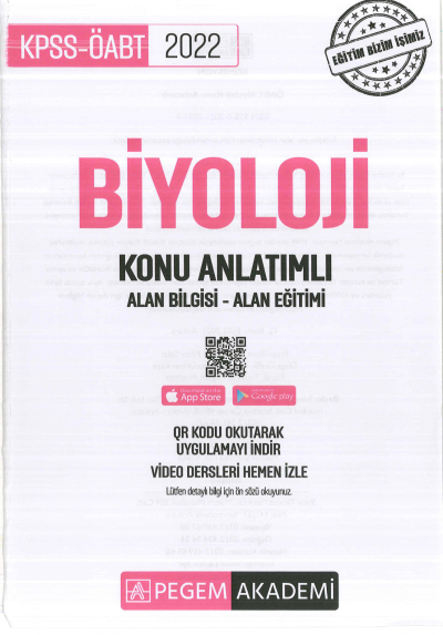 BİYOLOJİ KONU ANLATIMI ALAN BİLGİSİ - ALAN EĞİTİMİ Fotokopi GO - Tüm Sınavlarda Daha İleriye