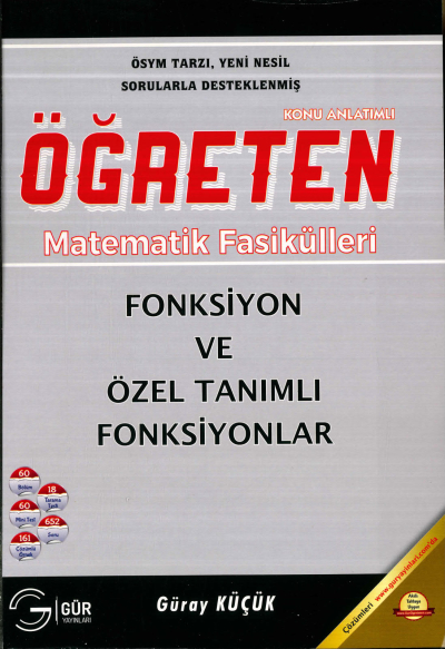 TYT-AYT ÖĞRETEN MATEMATİK FONKSİYON VE ÖZEL TANIMLI FONKSİYONLAR KONU ANLATIMLI Fotokopi GO - Tüm Sınavlarda Daha İleriye