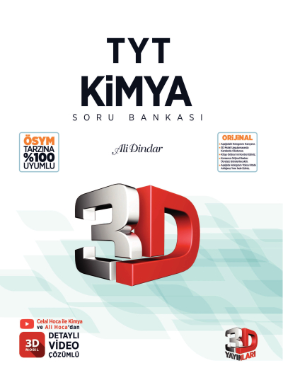 3D TYT Kimya Soru Bankası Fotokopi GO - Tüm Sınavlarda Daha İleriye