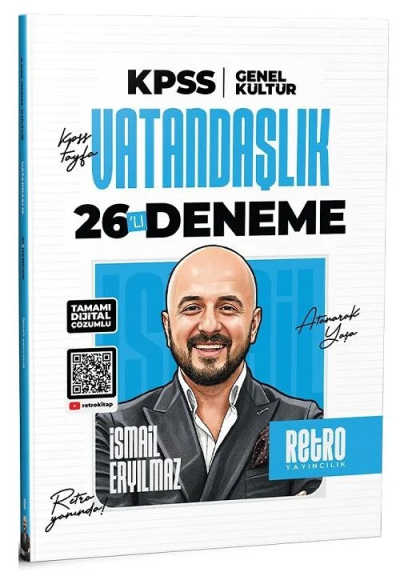2026 KPSS Genel Kültür Vatandaşlık 26'lı Deneme Retro Yayıncılık Fotokopi GO - Tüm Sınavlarda Daha İleriye