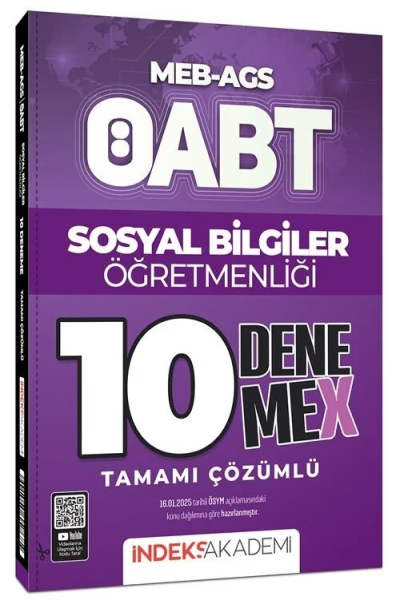 2025 ÖABT MEB-AGS Sosyal Bilgiler Öğretmenliği 10 DenemeX Çözümlü İndeks Akademi Yayıncılık Fotokopi GO - Tüm Sınavlarda Daha İleriye