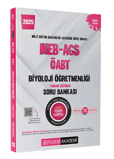 2025 MEB-AGS-ÖABT Biyoloji Tamamı Çözümlü Soru Bankası Pegem Yayınları Fotokopi GO - Tüm Sınavlarda Daha İleriye