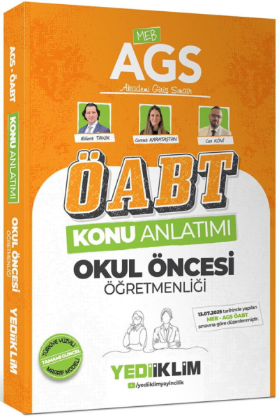 2026 MEB AGS ÖABT Okul Öncesi Öğretmenliği Konu Anlatımı Yediiklim Yayınları Fotokopi GO - Tüm Sınavlarda Daha İleriye