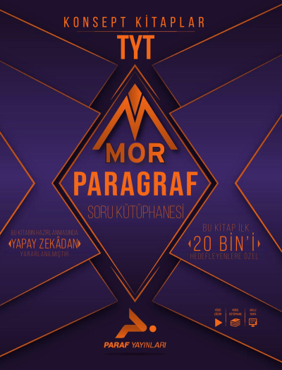 TYT Mor Paragraf Soru Kütüphanesi PRF Paraf Yayınları Fotokopi GO - Tüm Sınavlarda Daha İleriye