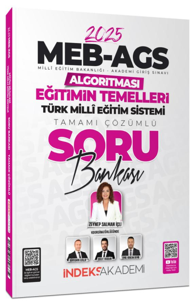 2025 MEB AGS Algoritması Eğitimin Temelleri ve Türk Milli Eğitim Sistemi Soru Bankası Çözümlü İndeks Akademi Yayıncılık