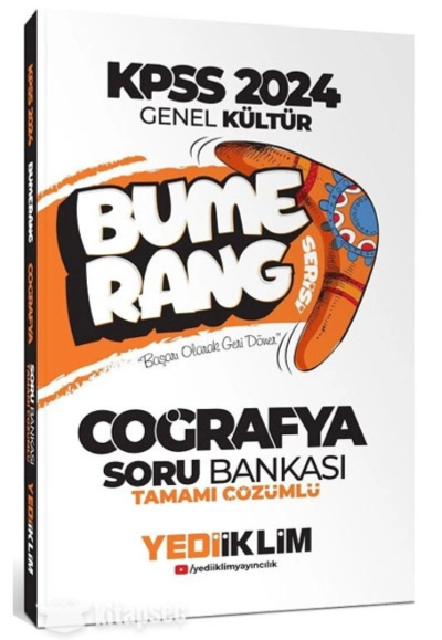 2024 KPSS Coğrafya Bumerang Soru Bankası Çözümlü Yediiklim Yayınları Fotokopi GO - Tüm Sınavlarda Daha İleriye