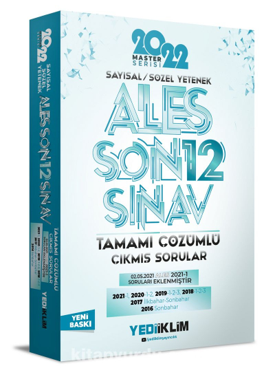ALES SON 12 SINAV TAMAMI ÇÖZÜMLÜ ÇIKMIŞ SORULAR SAYISAL SÖZEL YETENEK 2016-2021 Fotokopi GO - Tüm Sınavlarda Daha İleriye