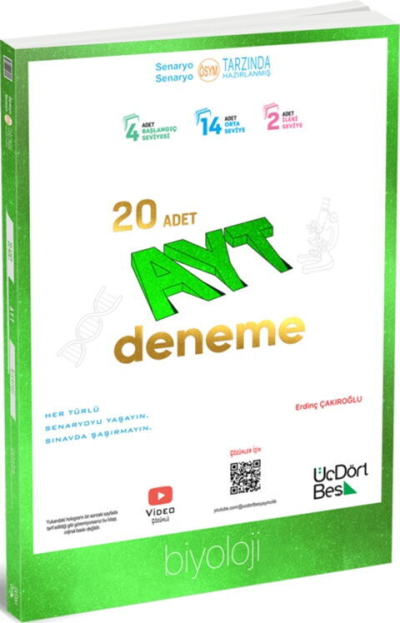 AYT Biyoloji 20 Deneme Üç Dört Beş Yayınları Fotokopi GO - Tüm Sınavlarda Daha İleriye