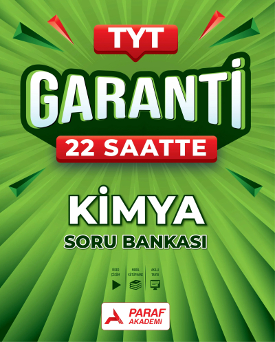 TYT Kimya Garanti 22 Saatte Soru Bankası Paraf Akademi Fotokopi GO - Tüm Sınavlarda Daha İleriye