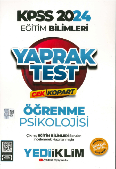 ÖĞRENME PSİKOLOJİSİ YAPRAK TEST Fotokopi GO - Tüm Sınavlarda Daha İleriye