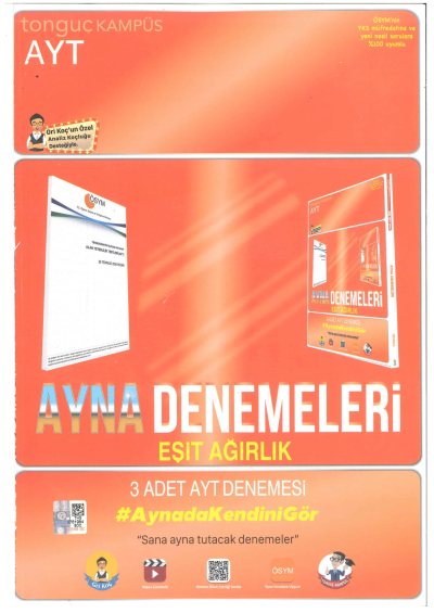 AYT Ayna Denemeleri Eşit Ağırlık Fotokopi GO - Tüm Sınavlarda Daha İleriye