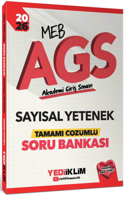 2026 MEB AGS Sayısal Yetenek Tamamı Çözümlü Soru Bankası Yediiklim Yayınları