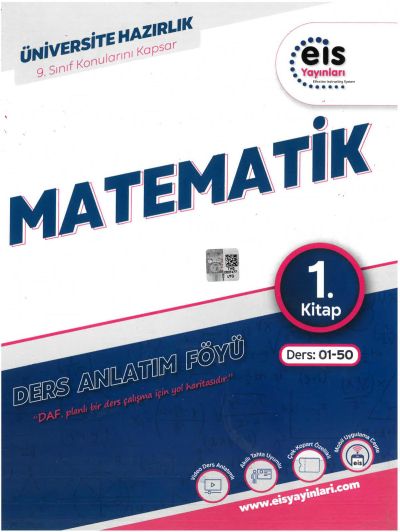 EİS Daf Matematik 1. Kitap Ders:01-50 9. Sınıf Konularını Kapsar Fotokopi GO - Tüm Sınavlarda Daha İleriye