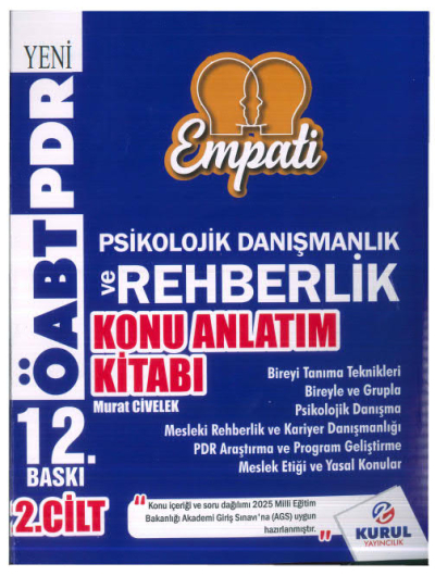 2025 ÖABT Empati Psikolojik Danışmanlık ve Rehberlik Konu Anlatımlı 2. Cilt Fotokopi GO - Tüm Sınavlarda Daha İleriye