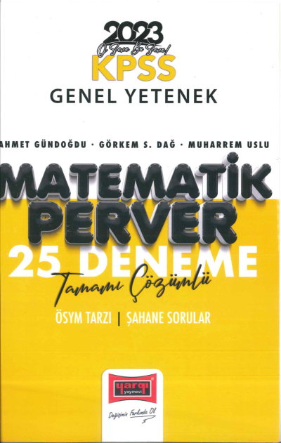 MATEMATİK PERVER 25 DENEME TAMAMI ÇÖZÜMLÜ Fotokopi GO - Tüm Sınavlarda Daha İleriye