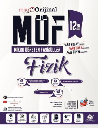 Mikro 12. Sınıf Fizik MÖF Mikro Öğreten Fasiküller Orijinal Yayınları Fotokopi GO - Tüm Sınavlarda Daha İleriye