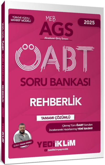 2025 MEB AGS ÖABT Rehberlik Tamamı Çözümlü Soru Bankası Yediiklim Yayınları Fotokopi GO - Tüm Sınavlarda Daha İleriye