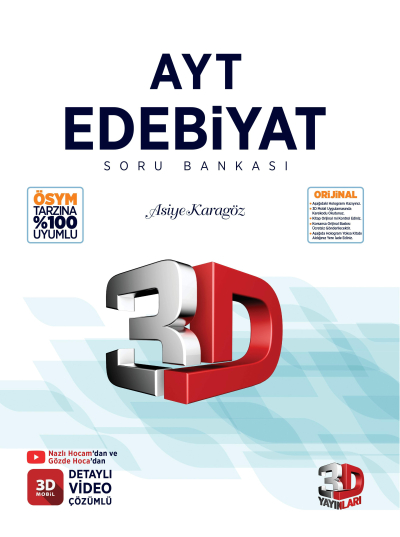 3D AYT EDEBİYAT SORU BANKASI Fotokopi GO - Tüm Sınavlarda Daha İleriye