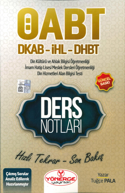 DKAB İHL DHBT DERS NOTLARI Fotokopi GO - Tüm Sınavlarda Daha İleriye