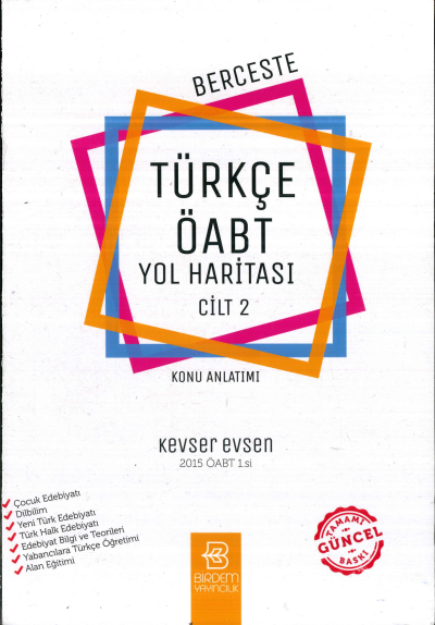 BERCESTE TÜRKÇE ÖABT YOL HARİTASI CİLT 2 Fotokopi GO - Tüm Sınavlarda Daha İleriye