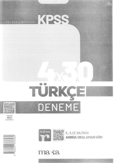 TÜRKÇE 4*30 DENEME VİDEO ÇÖZÜMLĞ Fotokopi GO - Tüm Sınavlarda Daha İleriye