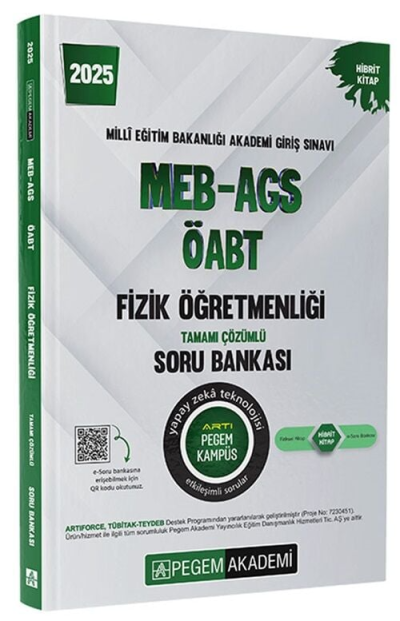 2025 MEB-AGS-ÖABT Fizik Öğretmenliği Tamamı Çözümlü Soru Bankası Pegem Akademi Yayıncılık Fotokopi GO - Tüm Sınavlarda Daha İleriye