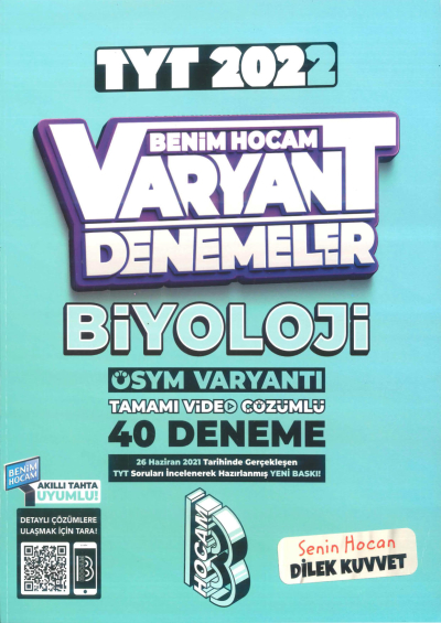 TYT BİYOLOJİ VARYANT 40 DENEME Fotokopi GO - Tüm Sınavlarda Daha İleriye
