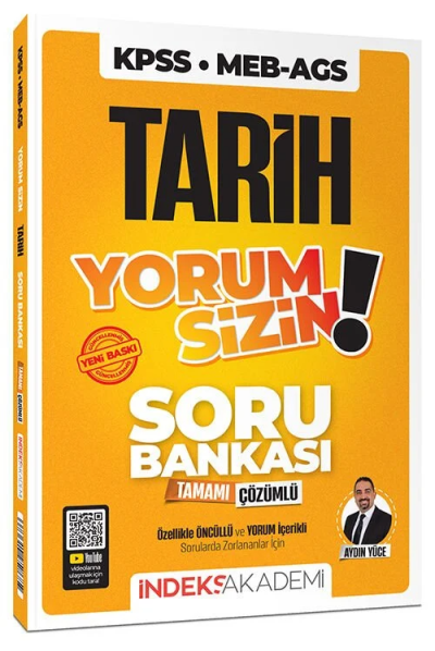 2026 KPSS MEB-AGS Tarih Yorum Sizin Soru Bankası Çözümlü İndeks Akademi Yayıncılık Fotokopi GO - Tüm Sınavlarda Daha İleriye