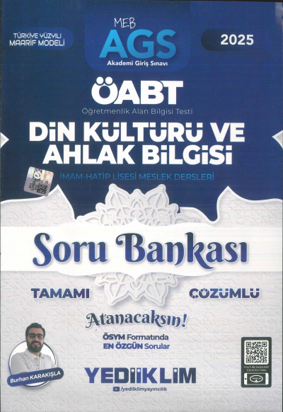 2025 MEB AGS ÖABT Din Kültürü ve Ahlak Bilgisi Tamamı Çözümlü Soru Bankası Yediiklim Yayınları Fotokopi GO - Tüm Sınavlarda Daha İleriye