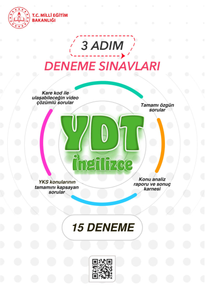 3 Adım Deneme Sınavları YDT İngilizce 15 Deneme Fotokopi GO - Tüm Sınavlarda Daha İleriye