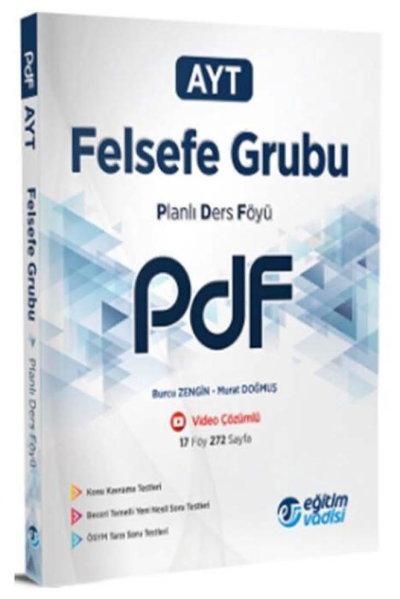AYT Felsefe Grubu Planlı Ders Föyü Video Anlatım Destekli Eğitim Vadisi Yayınları Fotokopi GO - Tüm Sınavlarda Daha İleriye