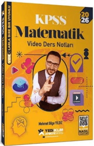 2026 KPSS Matematik Atölye Video Ders Notları Mehmet Bilge Yıldız Yediiklim Yayınları Fotokopi GO - Tüm Sınavlarda Daha İleriye