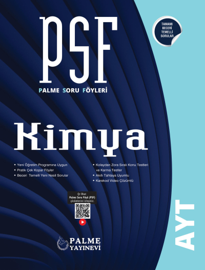 AYT Kimya PSF Palme Soru Föyü Fotokopi GO - Tüm Sınavlarda Daha İleriye