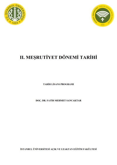 2. Meşrutiyet Dönemi Tarihi Fotokopi GO - Tüm Sınavlarda Daha İleriye