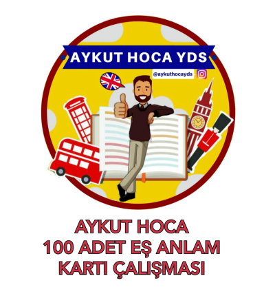 AYKUT HOCA 100 ADET EŞ ANLAM KARTI ÇALIŞMASI Fotokopi GO - Tüm Sınavlarda Daha İleriye