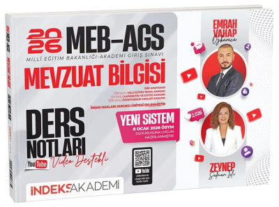 2026 MEB-AGS Mevzuat Bilgisi Video Ders Notları İndeks Akademi Yayıncılık Fotokopi GO - Tüm Sınavlarda Daha İleriye