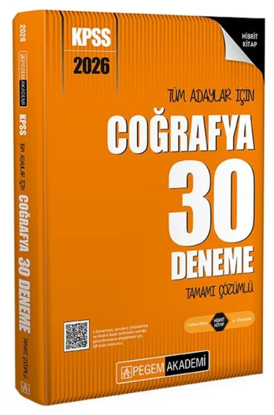 2026 KPSS Tüm Adaylar İçin Coğrafya 30 Deneme Tamamı Çözümlü Pegem Yayınları Fotokopi GO - Tüm Sınavlarda Daha İleriye
