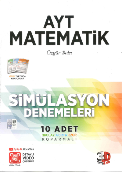 AYT Matematik 10 Adet Simülasyon Denemeleri Fotokopi GO - Tüm Sınavlarda Daha İleriye