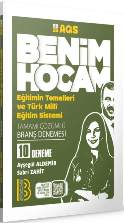 MEB-AGS Eğitimin Temelleri ve Türk Milli Eğitim Sistemi 10 Deneme Çözümlü - Ayşegül Aldemir, Sabri Zahit Benim Hocam Yayınları Fotokopi GO - Tüm Sınavlarda Daha İleriye